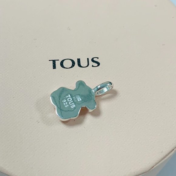 TOUS Charm Silver TOUS Color Pendant with medium faceted onyx Bear motif - Picture 3 of 7